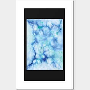 Blue Watercolor Texture Posters and Art